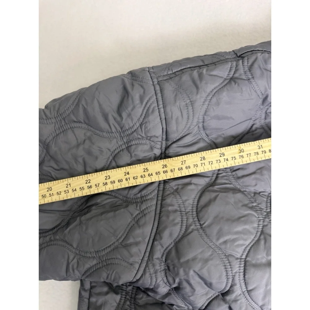 VTG Sean‎ John Reversible Quilted Bomber Jacket Mens XL Grey Black Streetwear